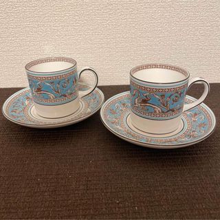 WEDGWOOD - ウェッジウッド　フロレンティーン　ターコイズ　キャン　カップ&ソーサー　デミタス