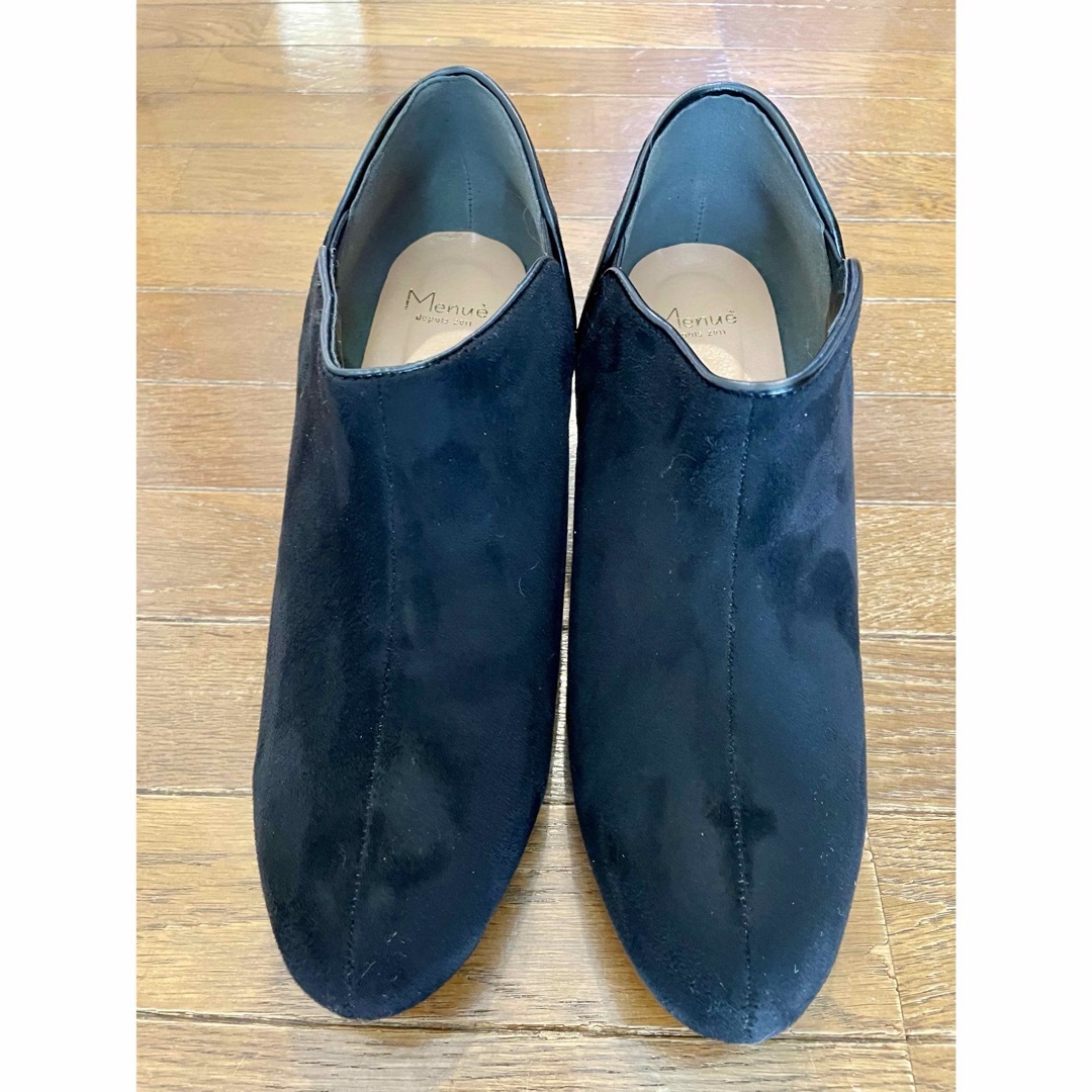 メヌエ　黒ブーティ　25.5cm レディースの靴/シューズ(ブーティ)の商品写真