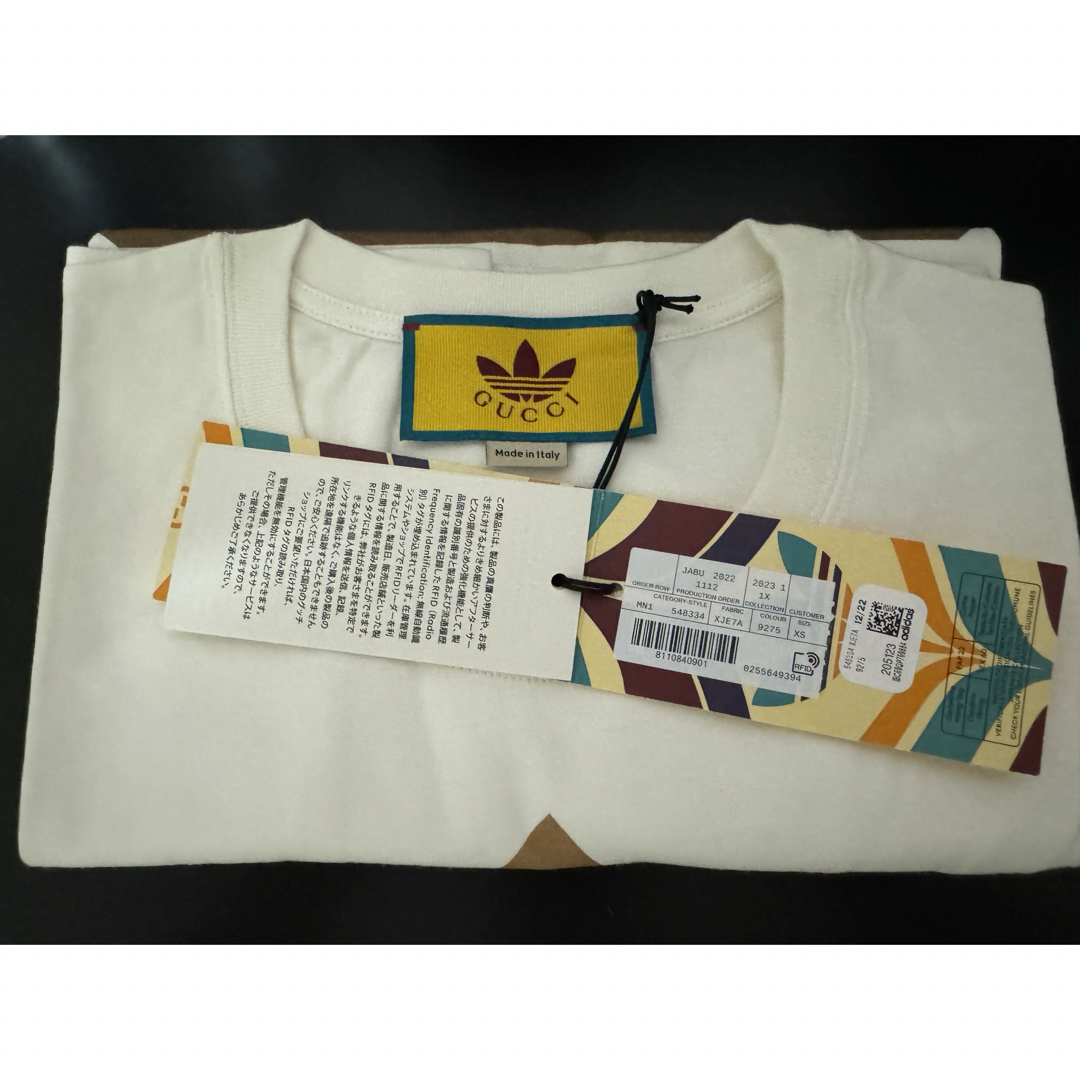 Gucci(グッチ)のadidas x Gucci コットンTシャツ XSホワイト メンズのトップス(Tシャツ/カットソー(半袖/袖なし))の商品写真