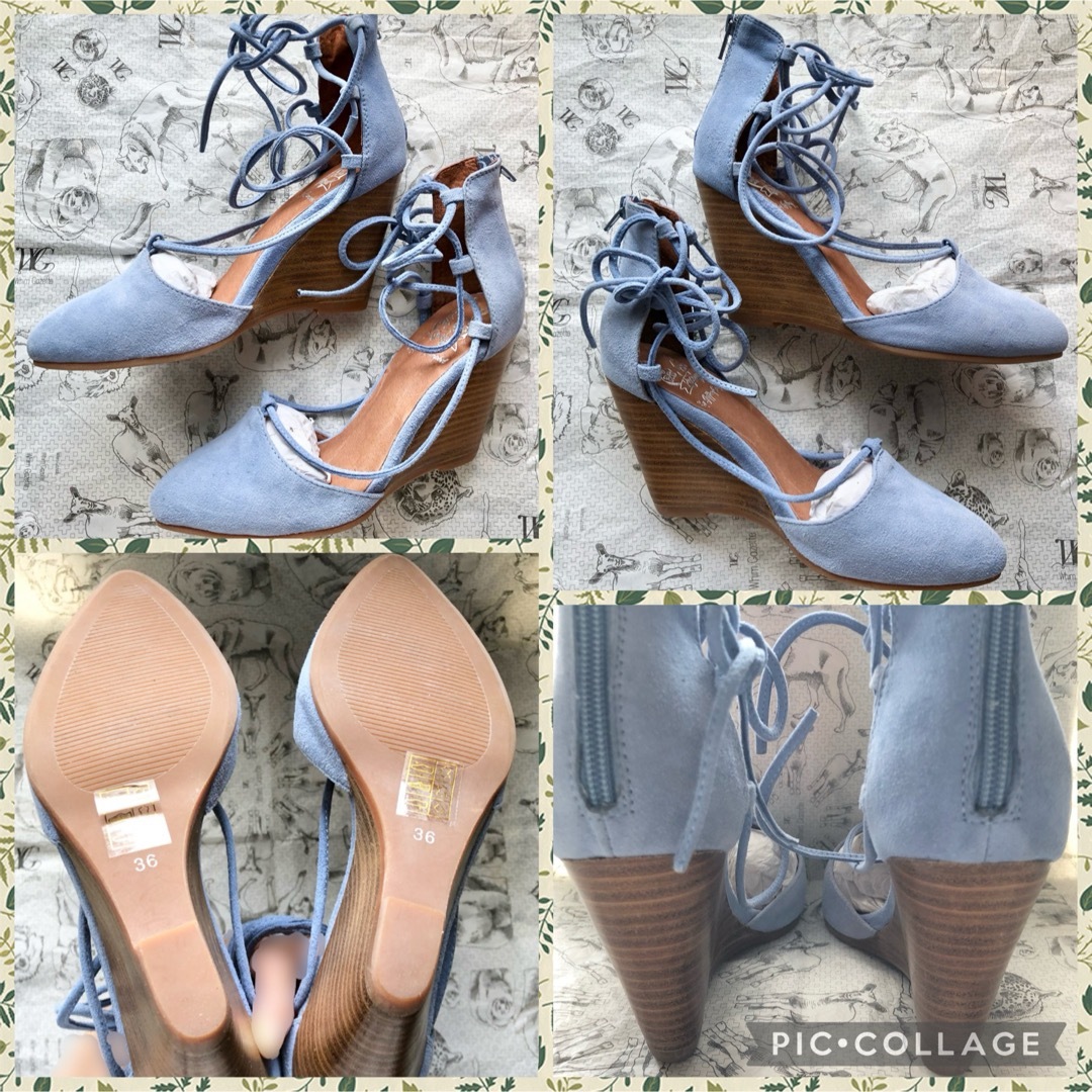 JEFFREY CAMPBELL(ジェフリーキャンベル)の未使用☆Jeffrey Campbell レースアップウエッジサンダル 36 レディースの靴/シューズ(ハイヒール/パンプス)の商品写真