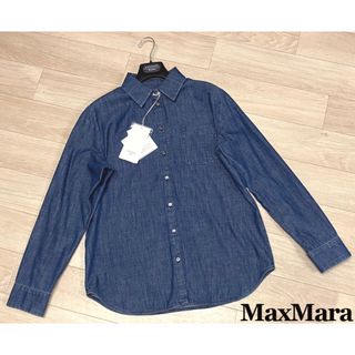 ウィークエンドマックスマーラ(Weekend Max Mara)のマックスマーラ コットン デニムシャツ ネイビー(シャツ/ブラウス(長袖/七分))