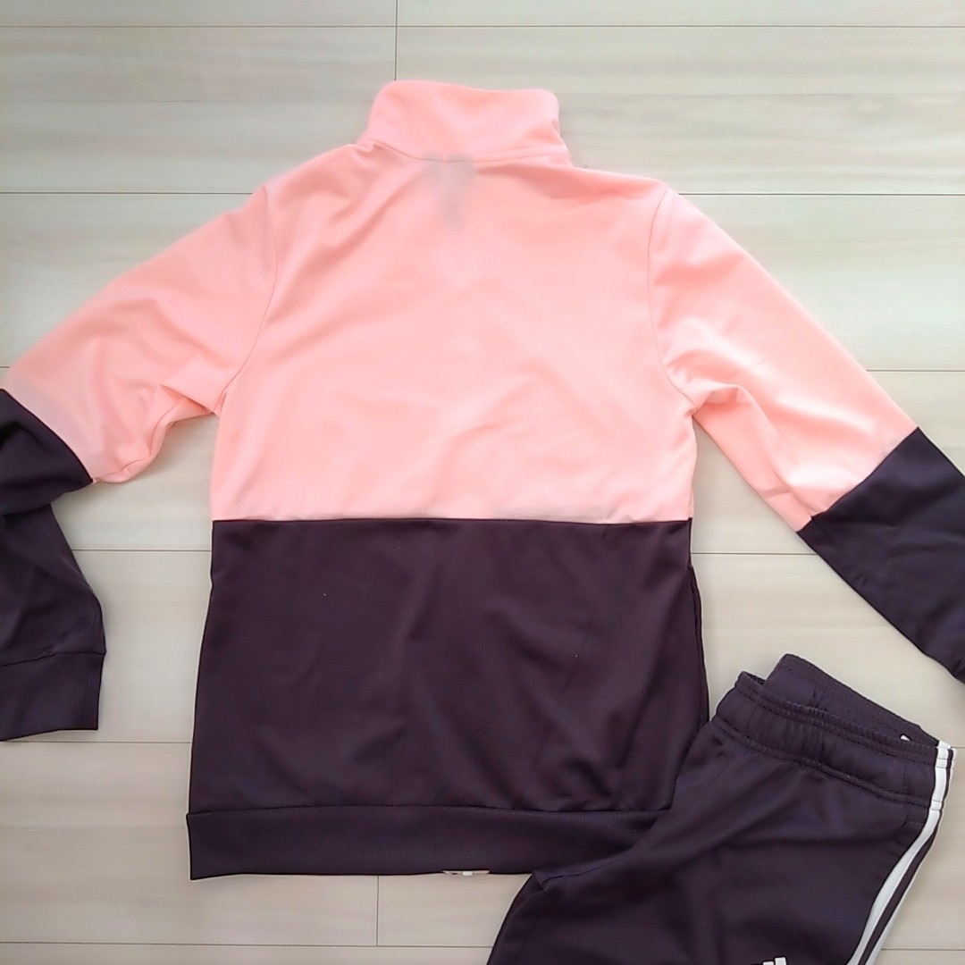 adidas(アディダス)のadidas ジャージセットアップ 上下 ピンク 160 ジュニア キッズ/ベビー/マタニティのキッズ服女の子用(90cm~)(その他)の商品写真