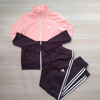 アディダス(adidas)のadidas ジャージセットアップ 上下 ピンク 160 ジュニア(その他)