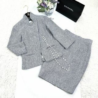 シャネル(CHANEL)の★CHANEL★美品★ビッグCOCOボタン★ラメ★ツイード★セットアップスーツ(スーツ)