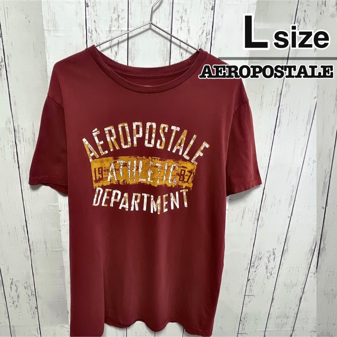 AEROPOSTALE(エアロポステール)のAEROPOSTALE 　Tシャツ　シングルステッチ　ワインレッド　USA古着 メンズのトップス(Tシャツ/カットソー(半袖/袖なし))の商品写真