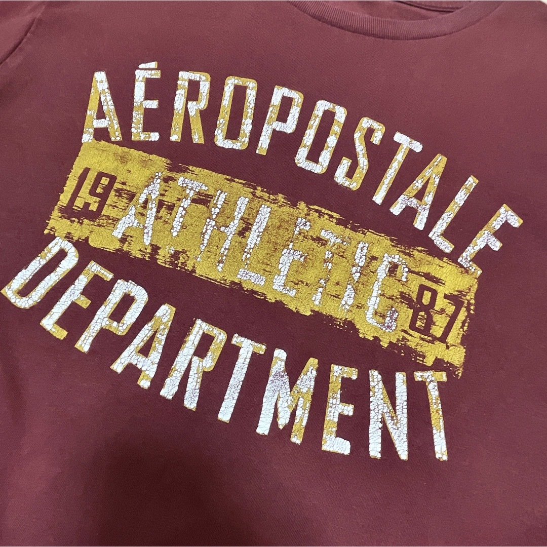 AEROPOSTALE(エアロポステール)のAEROPOSTALE 　Tシャツ　シングルステッチ　ワインレッド　USA古着 メンズのトップス(Tシャツ/カットソー(半袖/袖なし))の商品写真