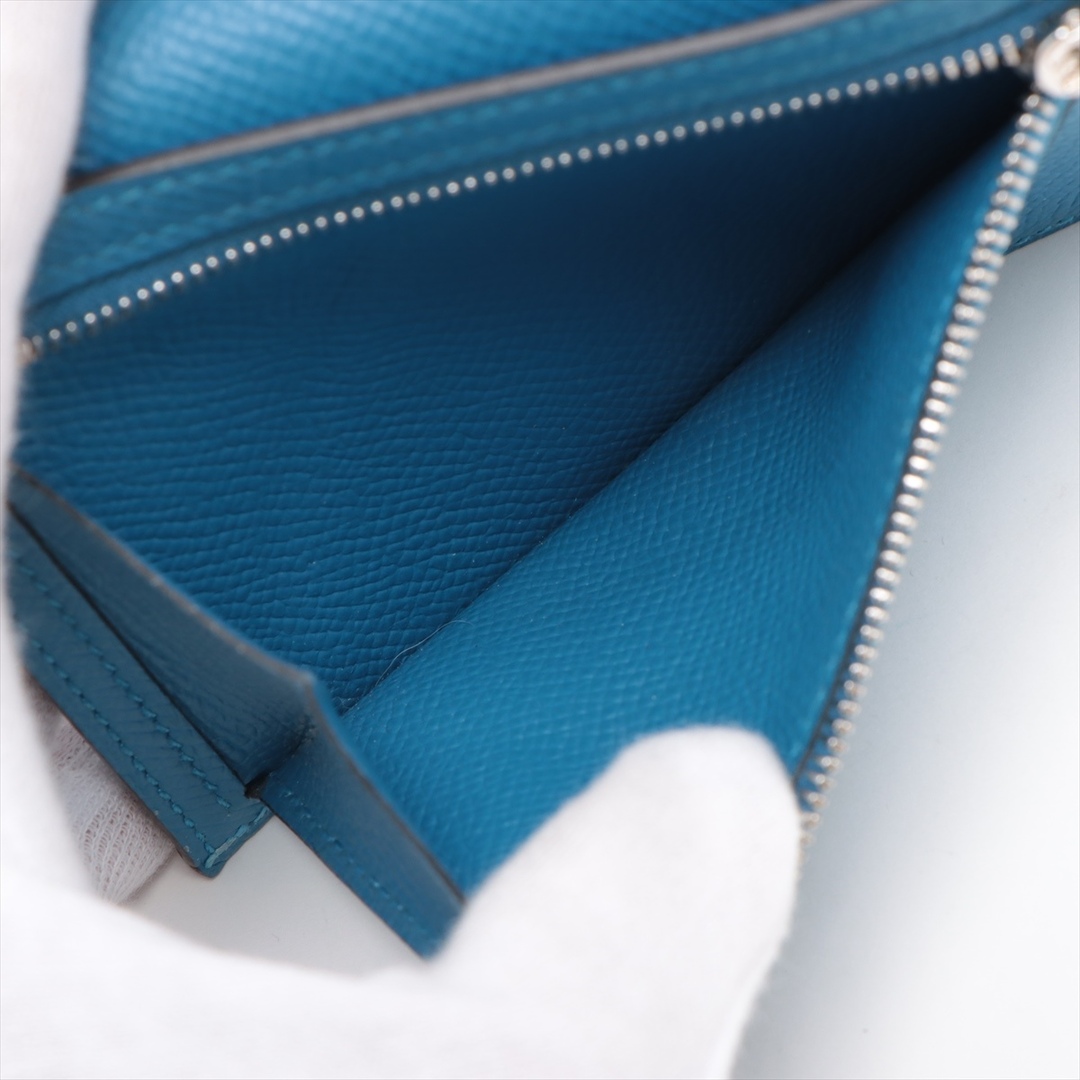 Hermes(エルメス)のエルメス ベアンコンパクト ヴォーエプソン  ブルー レディース コンパク レディースのファッション小物(財布)の商品写真