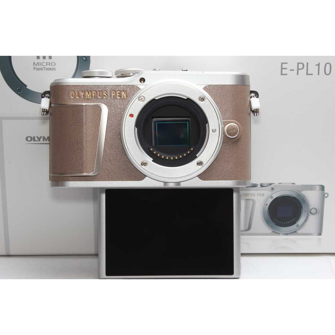 OLYMPUS(オリンパス)の❤️超人気最新モデル❤️OLYMPUS PEN E-PL10 ブラウン スマホ/家電/カメラのカメラ(ミラーレス一眼)の商品写真