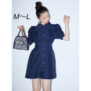 グレイル(GRL)のM〜L  半袖　ミニ丈ワンピース　春　夏　かわいい　ミントグリーン　パステル(ひざ丈ワンピース)