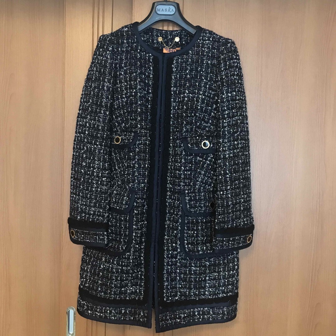 Tory Burch(トリーバーチ)のてらちこ様専用☆新品　トリーバーチ  ロングジャケット レディースのジャケット/アウター(ノーカラージャケット)の商品写真