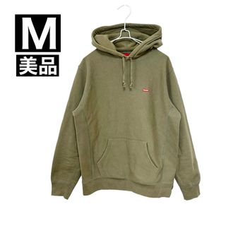 シュプリーム(Supreme)の【極美品】大人気 シュプリーム スモールボックスロゴ パーカー M カーキ(パーカー)