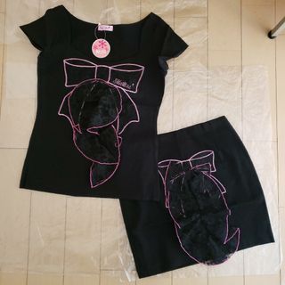 black×pinkセクシーセットアップ