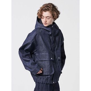 マーカウェア(MARKAWEAR)の美品MARKAWARE×ジャパンデニム22AW完売フーデッドハンタージャケット(マウンテンパーカー)