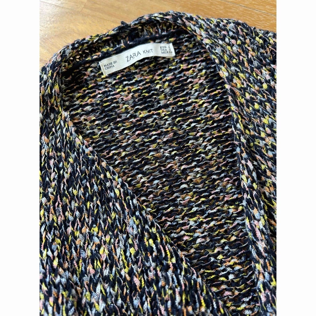 ZARA(ザラ)のZARA　マルチカラーでオシャレなサマーニットカーディガン レディースのトップス(カーディガン)の商品写真