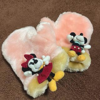 ディズニー(Disney)のディズニー ミッキー＆ミニー ミトン 手袋 ピンク(手袋)