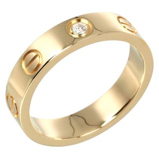 カルティエ(Cartier)の【CARTIER】カルティエ ミニラブ ウェディング K18イエローゴールド×1P ダイヤモンド 7号 約3.98g レディース リング・指輪(リング(指輪))