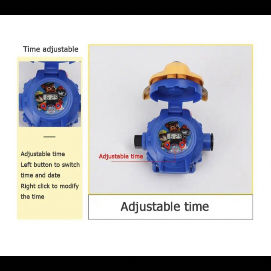 パウパトロール　チェイスプロジェクションウォッチ　腕時計　キッズ　子供　おもちゃ キッズ/ベビー/マタニティのこども用ファッション小物(腕時計)の商品写真