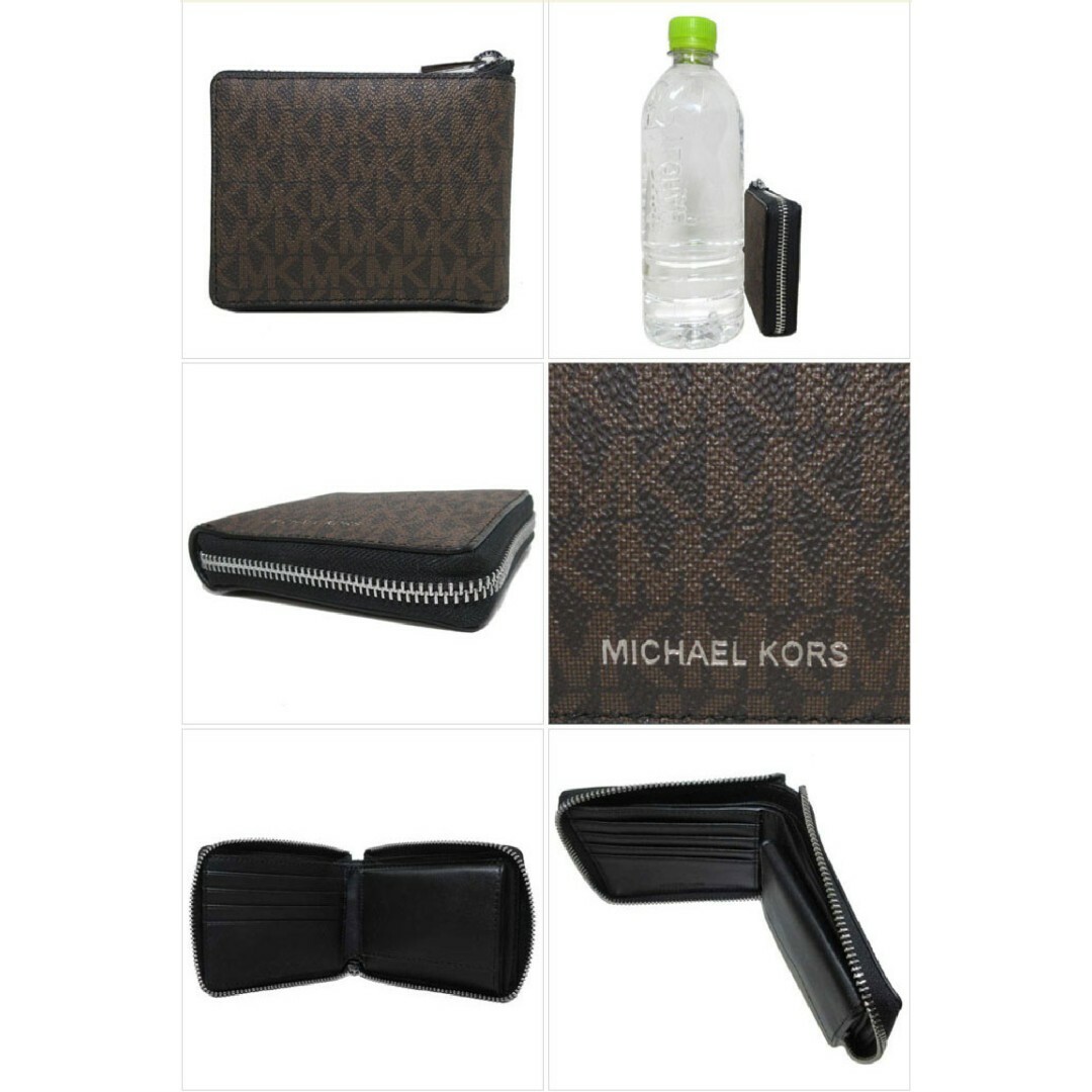 Michael Kors(マイケルコース)のマイケルコース 二つ折り財布 36U2LCOF3B BRN/BLK メンズのファッション小物(折り財布)の商品写真