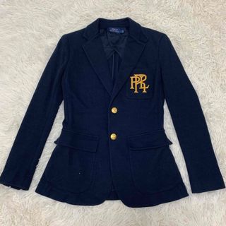 POLO RALPH LAUREN - 美品　POLO RALPH LAUREN 紺ブレ　金ボタン　モノグラム刺繍ロゴ