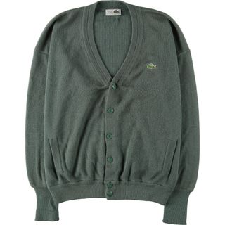 ラコステ(LACOSTE)の古着 80年代 ラコステ LACOSTE CHEMISE フレンチラコステ アクリルニットカーディガン メンズXL ヴィンテージ /eaa422256(カーディガン)