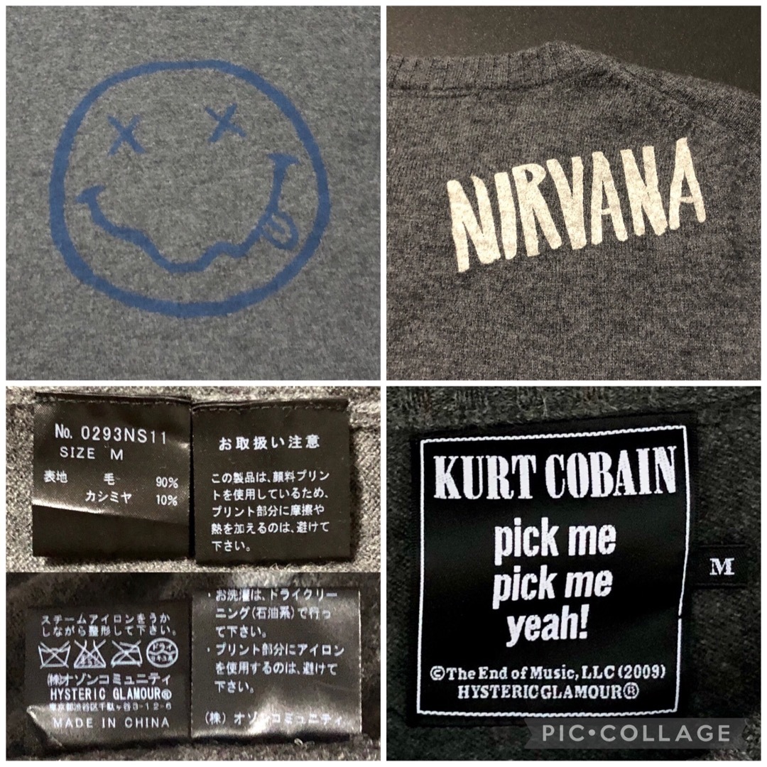 HYSTERIC GLAMOUR(ヒステリックグラマー)のNIRVANAカート・コバーン★カシミヤ ニット セーター ヒステリックグラマー メンズのトップス(ニット/セーター)の商品写真