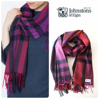 Johnstons - 希少★正規代理店タグ★新品 ジョンストンズ 大判カシミヤストール Thistle