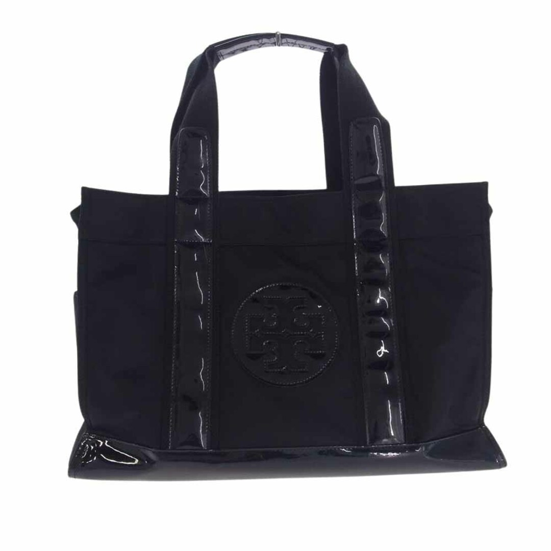 Tory Burch(トリーバーチ)のTory Burch トリーバーチ トートバッグ ナイロン エナメル トートバッグ ブラック系【中古】 レディースのバッグ(その他)の商品写真