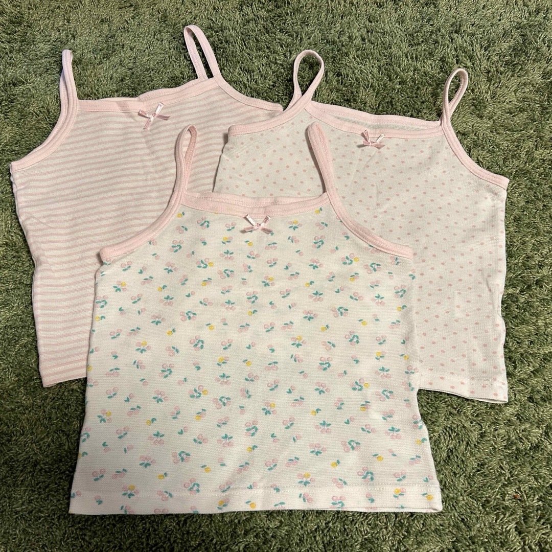 肌着3枚セット キッズ/ベビー/マタニティのキッズ服女の子用(90cm~)(下着)の商品写真