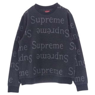 シュプリーム(Supreme)のSupreme シュプリーム スウェット 18SS Jacquard Logo Crewneck ジャガード ロゴ クルーネック グレー系 S【中古】(スウェット)