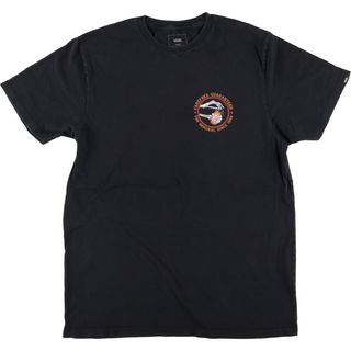 VANS - 古着 バンズ VANS CUSTOM FIT 両面プリント サーフ スケートTシャツ メンズM /eaa433345