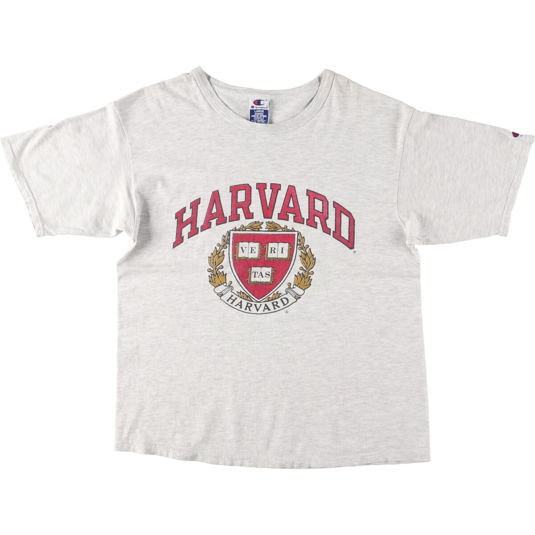 Champion(チャンピオン)の古着 90年代 チャンピオン Champion HARVARD UNIVERSITY ハーバード大学 カレッジTシャツ メンズL ヴィンテージ /eaa431861 メンズのトップス(Tシャツ/カットソー(半袖/袖なし))の商品写真