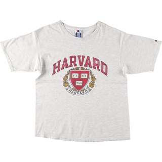 チャンピオン(Champion)の古着 90年代 チャンピオン Champion HARVARD UNIVERSITY ハーバード大学 カレッジTシャツ メンズL ヴィンテージ /eaa431861(Tシャツ/カットソー(半袖/袖なし))