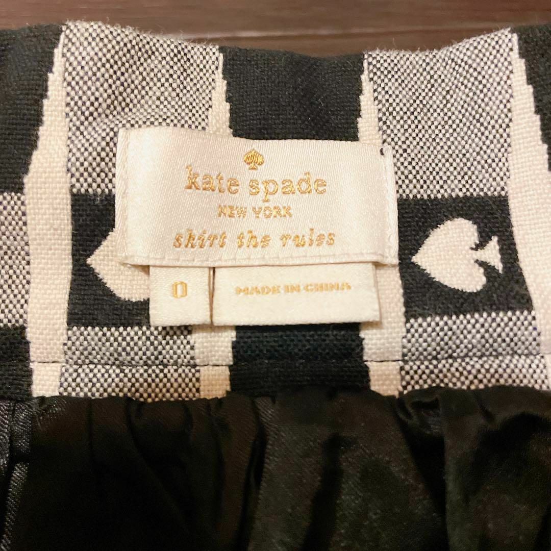 kate spade new york(ケイトスペードニューヨーク)の《263》 kate spade　スカート　XS　スペード総柄  膝丈 レディースのスカート(ひざ丈スカート)の商品写真