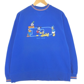古着 00年代 Disney store キャラクタースウェットシャツ トレーナー メンズM /eaa431478(スウェット)