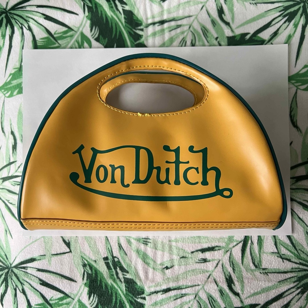 Von Dutch(ボンダッチ)の美品　黄色✖️緑色　ボンダッチ　Von Dutch  ミニバック　クラッチバック レディースのバッグ(クラッチバッグ)の商品写真