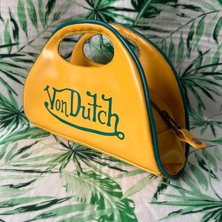 美品　黄色✖️緑色　ボンダッチ　Von Dutch  ミニバック　クラッチバック