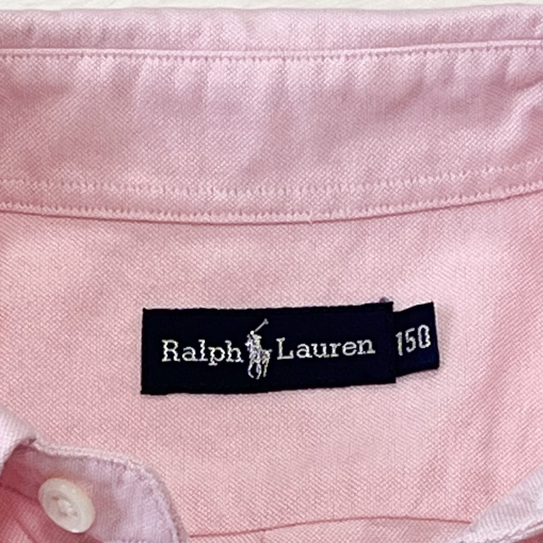 Ralph Lauren(ラルフローレン)の美品♡ ラルフローレン　BD半袖シャツブラウス　ポニー刺繍　ピンク　サイズ150 キッズ/ベビー/マタニティのキッズ服女の子用(90cm~)(Tシャツ/カットソー)の商品写真