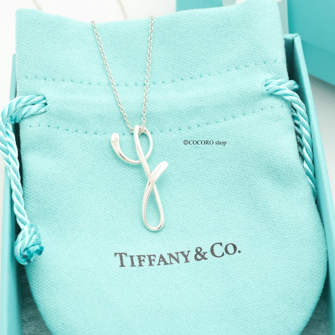 Tiffany & Co.(ティファニー)の【極美品】TIFFANY&Co. ノーツ レター Y イニシャル ネックレス レディースのアクセサリー(ネックレス)の商品写真