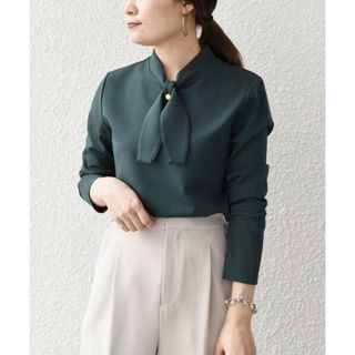 シップスフォーウィメン(SHIPS for women)の【SHIPS】ボウタイカットソー(カットソー(長袖/七分))