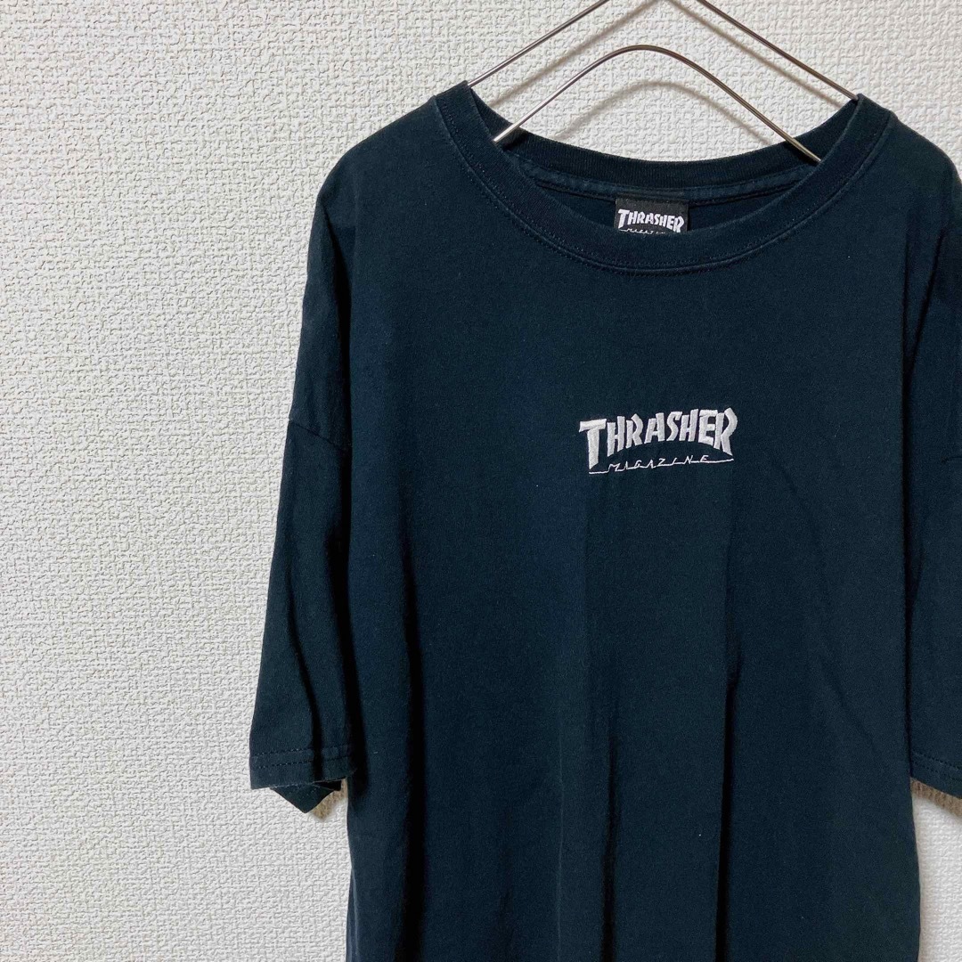 THRASHER(スラッシャー)のTHRASHER スラッシャー 刺繍ロゴ 半袖Tシャツ スケボー XL ブラック メンズのトップス(Tシャツ/カットソー(半袖/袖なし))の商品写真