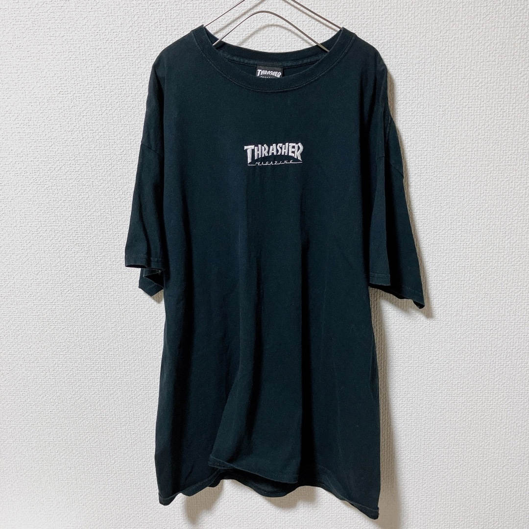 THRASHER(スラッシャー)のTHRASHER スラッシャー 刺繍ロゴ 半袖Tシャツ スケボー XL ブラック メンズのトップス(Tシャツ/カットソー(半袖/袖なし))の商品写真