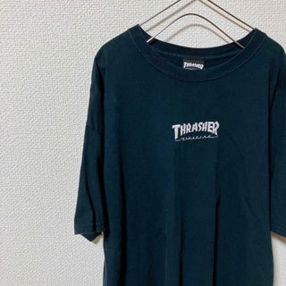 THRASHER - THRASHER スラッシャー 刺繍ロゴ 半袖Tシャツ スケボー XL ブラック