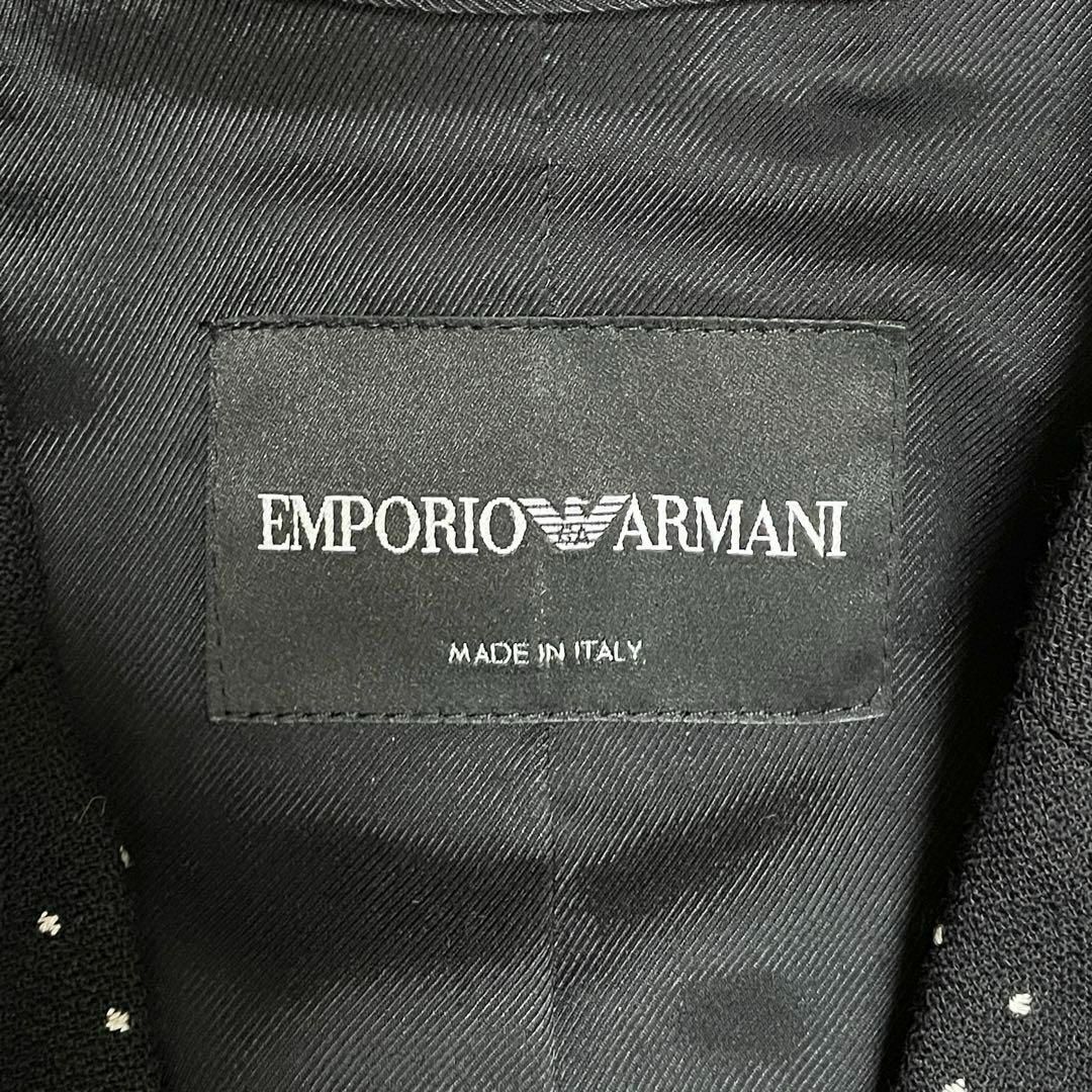 Emporio Armani(エンポリオアルマーニ)の【美品✨】☆エンポリオアルマーニ☆テーラードジャケット☆シルク☆Lサイズ☆黒☆ レディースのジャケット/アウター(テーラードジャケット)の商品写真