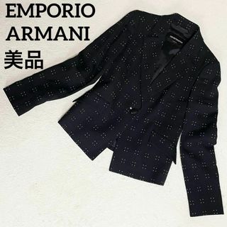 Emporio Armani - 【美品✨】☆エンポリオアルマーニ☆テーラードジャケット☆シルク☆Lサイズ☆黒☆