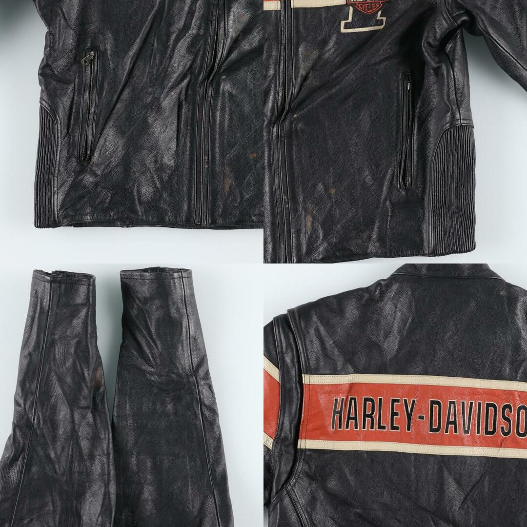 Harley Davidson(ハーレーダビッドソン)の古着 ハーレーダビッドソン Harley-Davidson シングルライダースジャケット メンズL /eaa428115 メンズのジャケット/アウター(レザージャケット)の商品写真