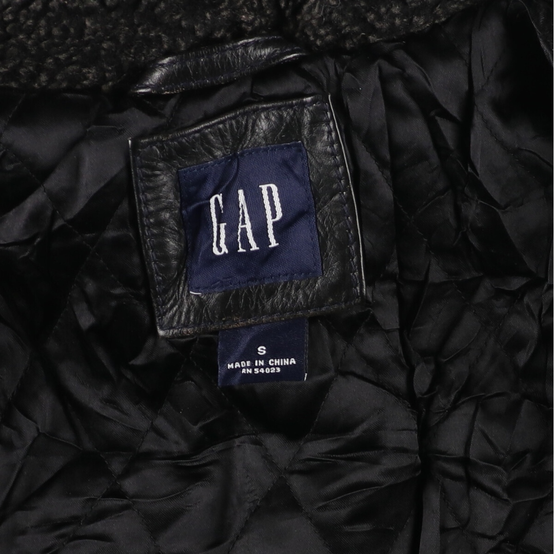 GAP(ギャップ)の古着 ギャップ GAP 襟ボア レザーブルゾンタイプ メンズS /eaa428545 メンズのジャケット/アウター(レザージャケット)の商品写真