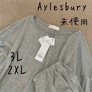 アリスバーリー(Aylesbury)のタグ付き 未使用 アリスバーリー  大きいサイズ 3L  2XL グレー 長袖(カットソー(長袖/七分))