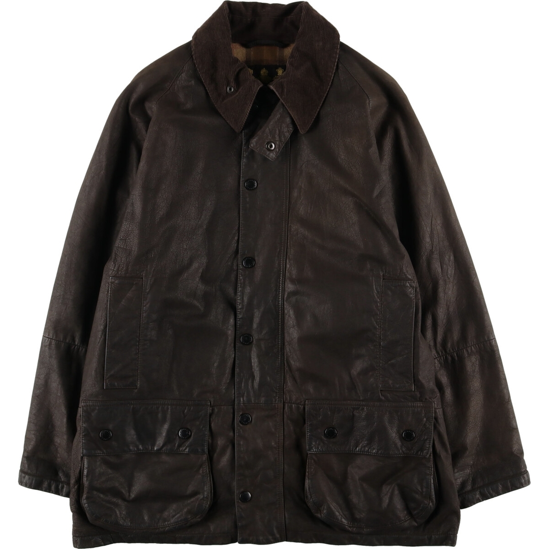 Barbour(バーブァー)の古着 バブアー Barbour BEAUFORT ビューフォート NUBUCK-CHOCOLATE レザージャケット メンズL /evb005023 メンズのジャケット/アウター(レザージャケット)の商品写真