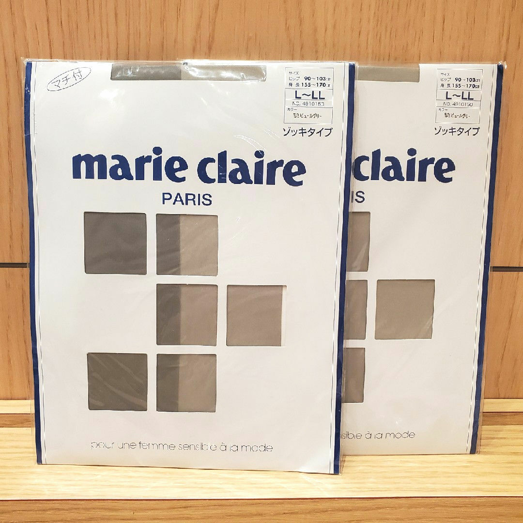 Marie Claire(マリクレール)の2枚組 marie claire ストッキング ピュールグリー L～LL レディースのレッグウェア(タイツ/ストッキング)の商品写真