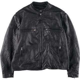 ハーレーダビッドソン(Harley Davidson)の古着 ハーレーダビッドソン Harley-Davidson シングルライダースジャケット USA製 メンズXXL ヴィンテージ /evb005059(レザージャケット)